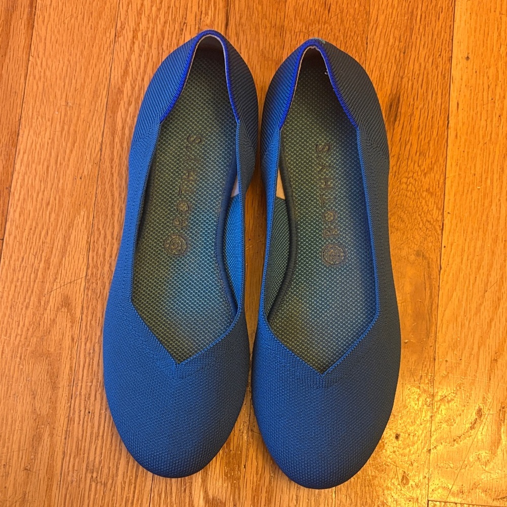 Rothy's Women's Blue Slip-On Ballet Flats